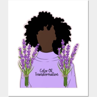 Lovely Lavender Black Women Art // Coins and Connections Posters and Art